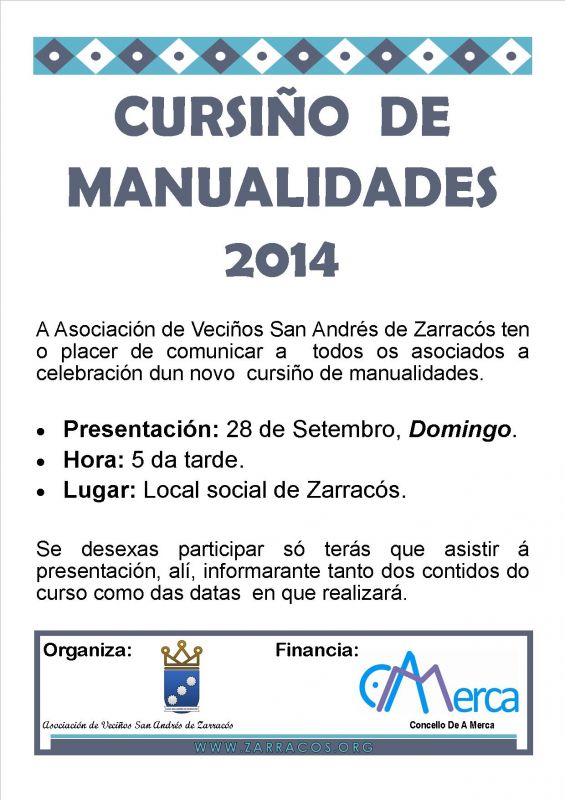 Presentación cursiño de manualidades 2014/2015